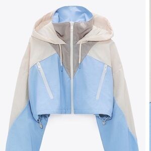 ZARA cropped wind breaker jacket